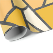 Geel gekleurd glazen patroon cadeaupapier (Rol Hoek)
