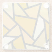 Geel gekleurd glazen patroon onderzetter (Achterkant)