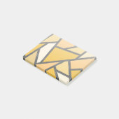 Geel gekleurd glazen patroon post-it® notes (Schuin)