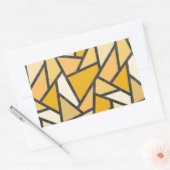 Geel gekleurd glazen patroon rechthoekige sticker (Envelop)