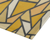 Geel gekleurd glazen patroon snijplank (Hoek)