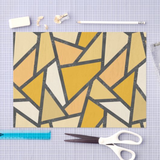 Geel gekleurd glazen patroon tissuepapier (Craft)