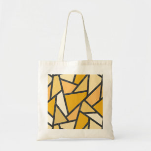 Geel gekleurd glazen patroon tote bag