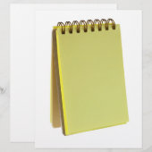Geel gekleurd notitieblok (Voorkant / Achterkant)