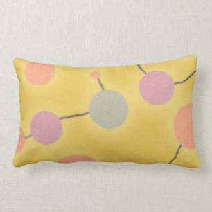 Geel gekleurd retroviraal geel kussen