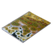 Geel gekleurde oceaan jaspis notitieboek (Linkerzijde)