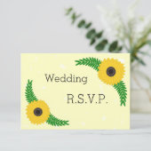 Geel gekleurde zonnebloem ontwerp bruiloft (Staand voorkant)
