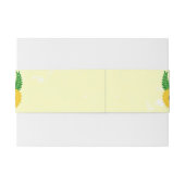 Geel gekleurde zonnebloem ontwerp bruiloft uitnodigingen wikkel (Achterkant Voorbeeld)