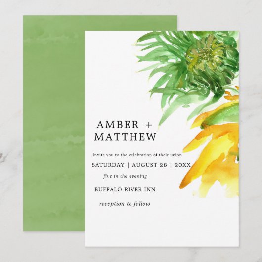 Geel gekleurde zonnebloemen Weddenschappen (Voorkant / Achterkant)