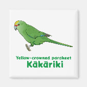 Geel gekroond Kakariki Magneet (Voorkant)