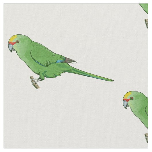 Geel gekroond Kakariki Stof (Close Up)