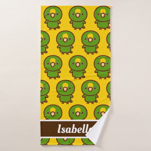 Geel gekroonde amazone badhanddoek (Badhanddoek)