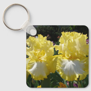Geel gekruid Iris Irises Flowers floral Poster Sleutelhanger