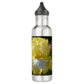 Geel gekruid Iris Irises Flowers floral Waterfles (Rechts)