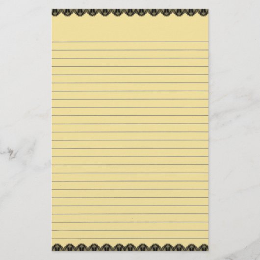 Geel gelaagd banketbakkerij briefpapier (Voorkant)