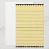 Geel gelaagd banketbakkerij briefpapier (Voorkant / Achterkant)