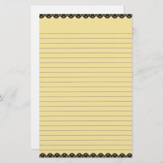 Geel gelaagd banketbakkerij briefpapier (Voorkant / Achterkant)