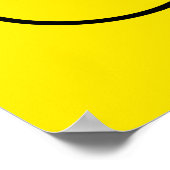 Geel gelukkig glimlachend gezicht poster (Hoek)