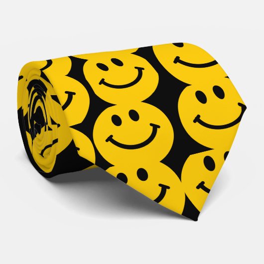 Geel gelukkig stropdas (Opgerold)