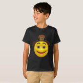 Geel gelukkig thanksgiving-programma t-shirt (Voorkant volledig)
