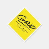 Geel gematigd gestormd Afstuderen Servet (Hoek)