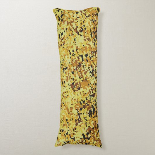 Geel gemengd met zwart Abstract patroonontwerp Lichaamskussen (Voorkant Verticaal)