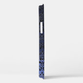 GEEL GEMSTONE MON Blue Black Damask Case-Mate iPhone Case (Achterkant / Rechts)