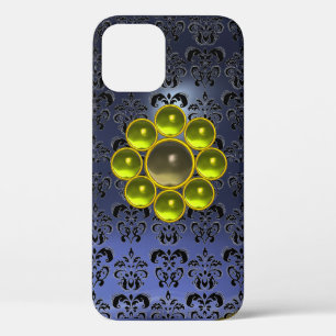 GEEL GEMSTONE MON Blue Black Damask Case-Mate iPhone Case
