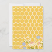 Geel genderneutraal mama naar bij baby shower kaart (Achterkant)