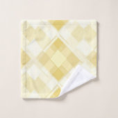  geel geometrisch diamantpatroon bad handdoek (Wasdoekje)