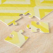 Geel Geometrisch Diamantpatroon frustrerend Legpuzzel (Zijkant)