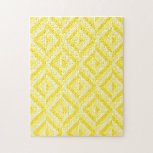 Geel Geometrisch Diamantpatroon frustrerend Legpuzzel (Verticaal)