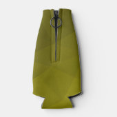 Geel geometrisch maaspatroon Monogram Flesjeskoeler (Achterkant)