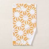 Geel geometrisch patroon bad handdoek (Handdoek)