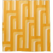 Geel geometrisch patroon douchegordijn (Voorkant)
