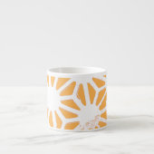 Geel geometrisch patroon espresso kop (Voorkant)