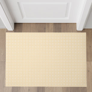 Geel geometrisch patroon modern deurmat