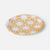 Geel geometrisch patroon papieren bordje (Gekanteld)