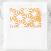 Geel geometrisch patroon rechthoekige sticker (Tas)