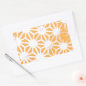 Geel geometrisch patroon rechthoekige sticker (Envelop)