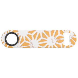 Geel geometrisch patroon speed flessenopener