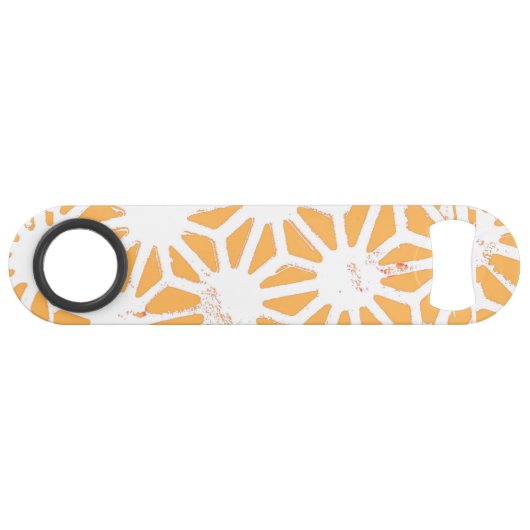 Geel geometrisch patroon speed flessenopener (Voorkant (Horizontaal))