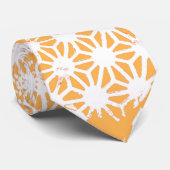 Geel geometrisch patroon stropdas (Opgerold)