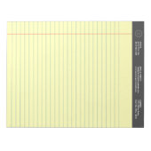 Geel Gepersonaliseerd Bedrijf Logo Brede Geleide L Notitieblok (Voorkant)