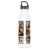 Geel Gepersonaliseerd Monogram & Fotocollage Waterfles (Achterkant)