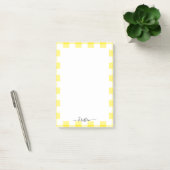 Geel gepersonaliseerde scriptnaam post-it® notes (Kantoor)