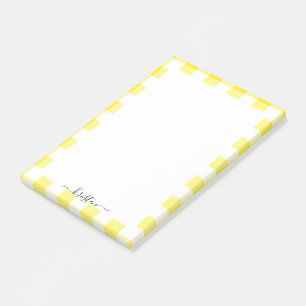Geel gepersonaliseerde scriptnaam post-it® notes