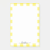 Geel gepersonaliseerde scriptnaam post-it® notes (Voorkant)