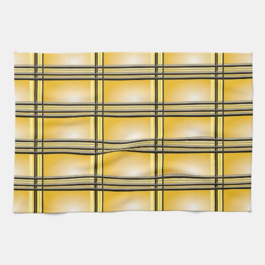 Geel geplakte keukenhanddoek (Horizontaal)