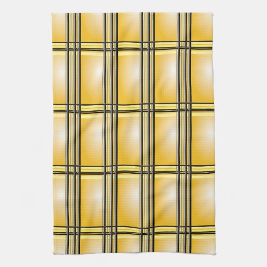 Geel geplakte keukenhanddoek (Verticaal)